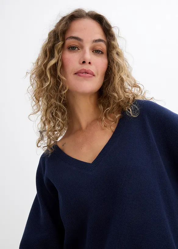 Strukturshirt aus reiner Baumwolle, bonprix