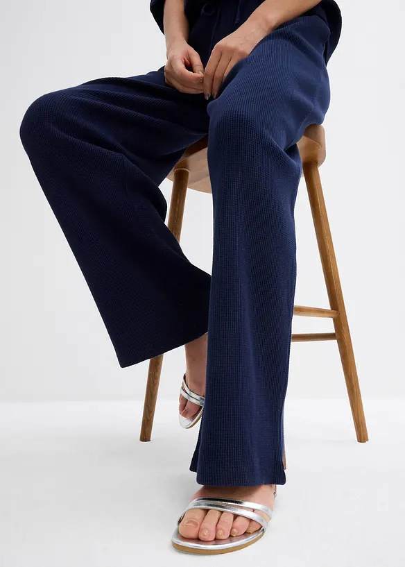 Strukturhose aus reiner Baumwolle, bonprix