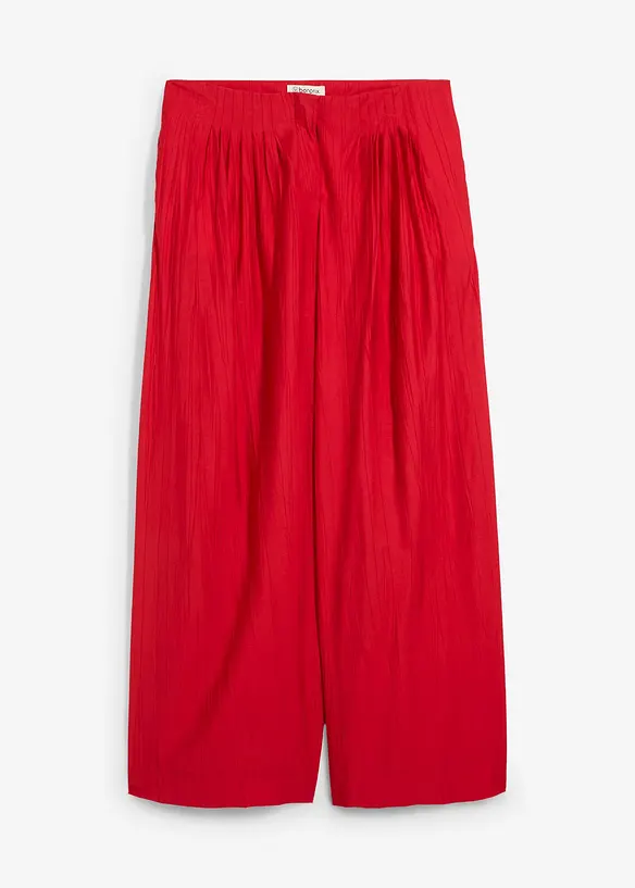 Pantalon palazzo en crépon de viscose mélangée, bonprix