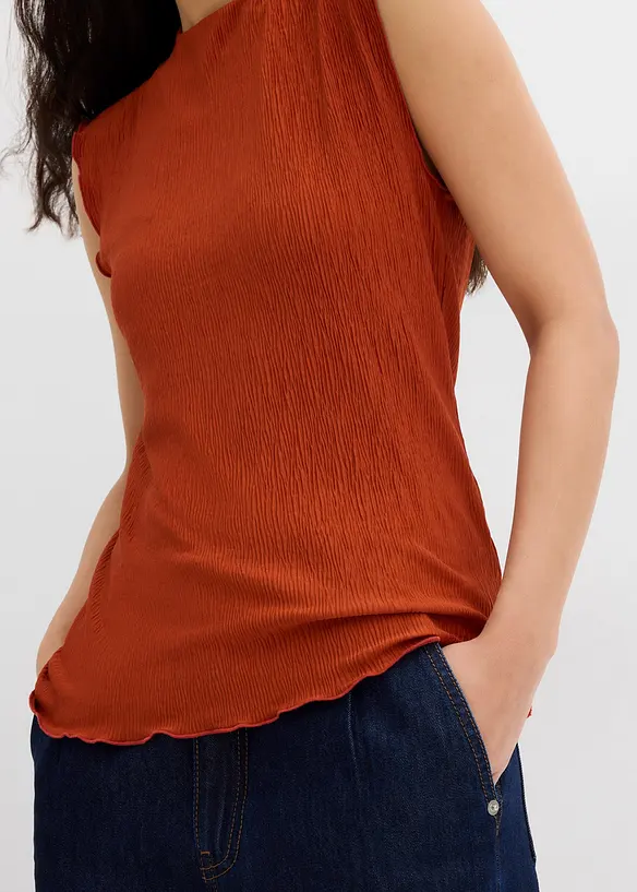 Top aus strukturiertem Crinkle, bonprix