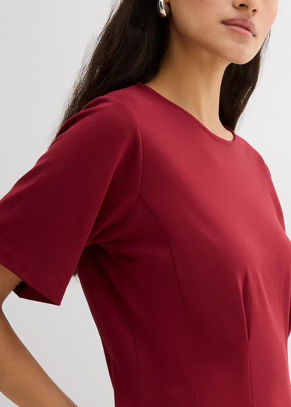 Tailliertes Shirt aus bequemen Punto di Roma, bonprix