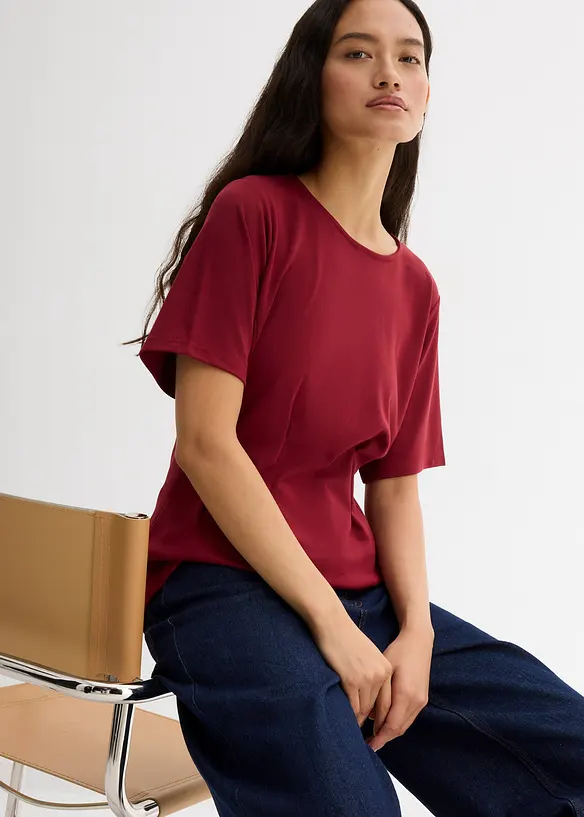 Tailliertes Shirt aus bequemen Punto di Roma, bonprix