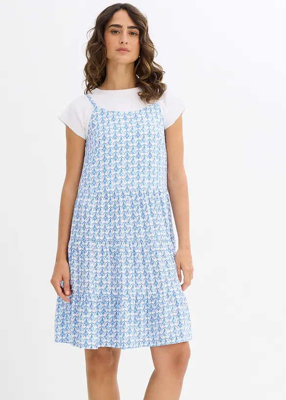 Trägerkleid aus fließender Viskose, bonprix