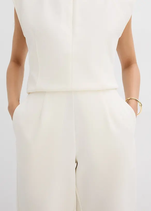 Pantalon en maille piquée, longueur cheville, bonprix