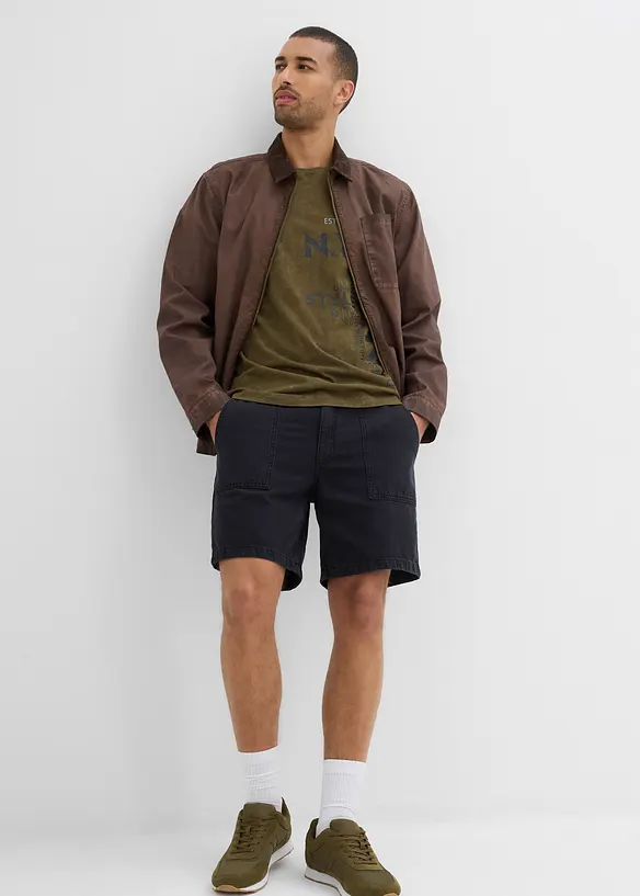 Short en twill 100% coton, loose, bonprix