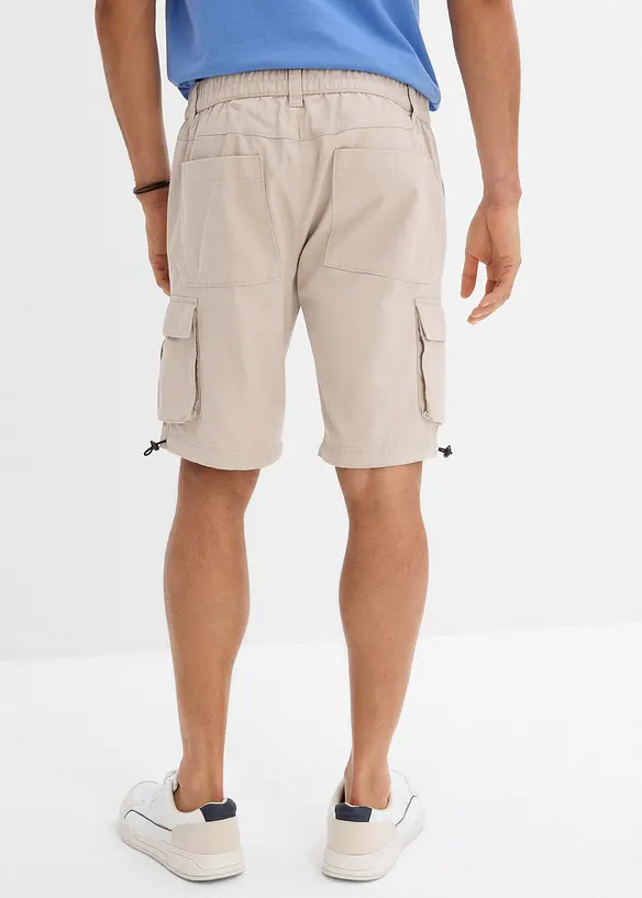 Bermuda cargo à taille élastiquée, Regular, bonprix