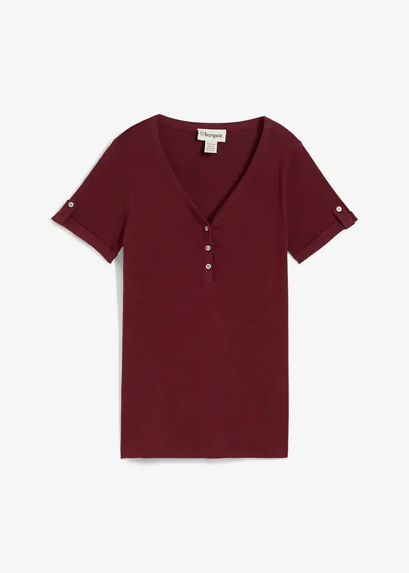 Henleyshirt aus reiner Bio-Baumwolle, bonprix