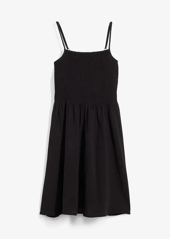 Robe à fines bretelles en gaze de coton, bonprix