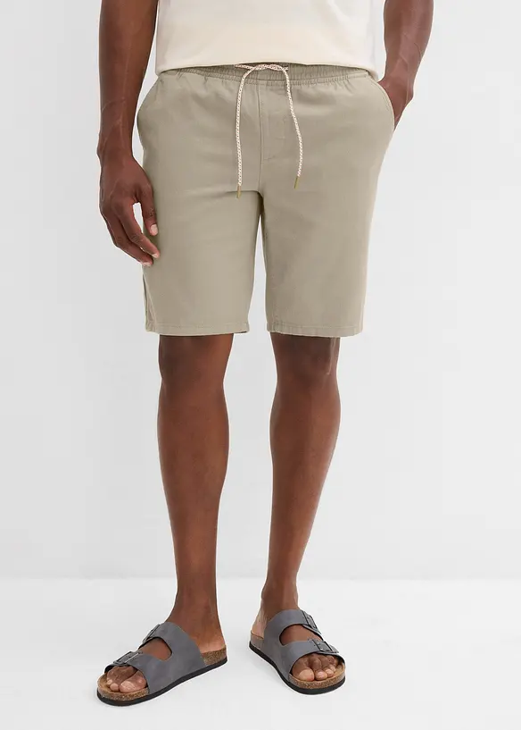 Bermuda 100% coton à taille élastiquée, Regular, bonprix