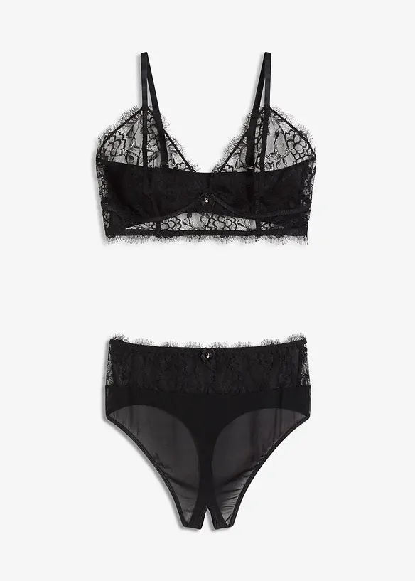 Brassière et string taille haute ouvert (ens. 2 pces), bonprix