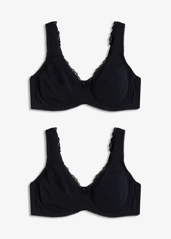 Minimizer T-Shirt-BH mit Bügel mit Bio-Baumwolle (2er Pack), bonprix