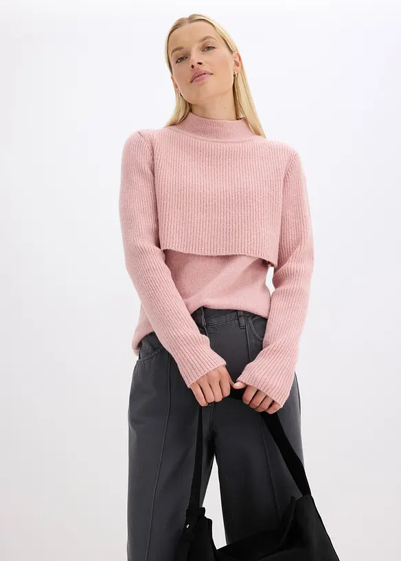 Pull à effet superposé, bonprix