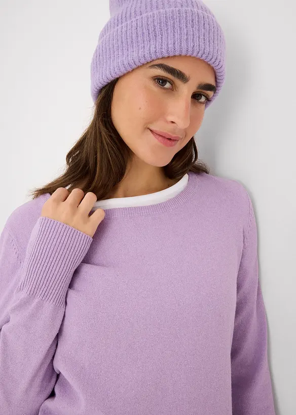 Basic Pullover mit recycelter Baumwolle, bonprix