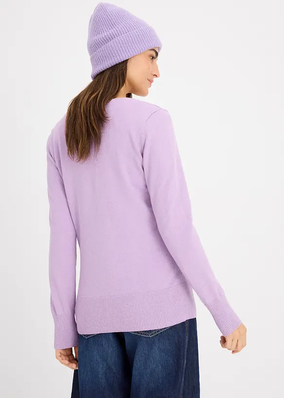 Basic Pullover mit recycelter Baumwolle, bonprix