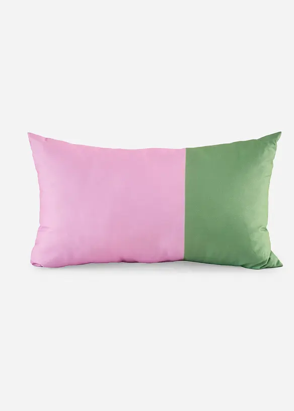 Coussin bicolore, imprimé color-block, bonprix