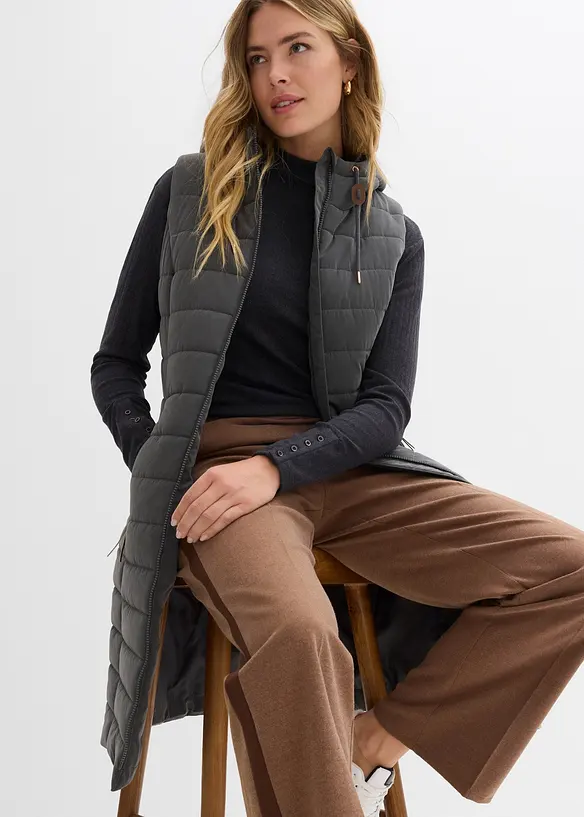 Doudoune longue sans manches, bonprix