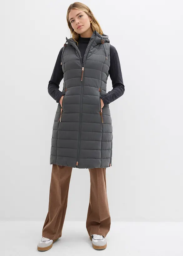 Doudoune longue sans manches, bonprix