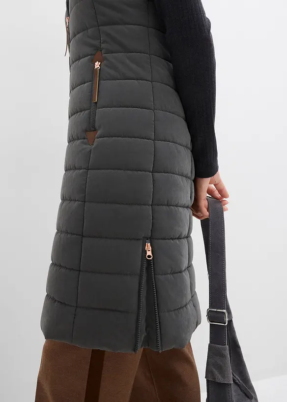 Doudoune longue sans manches, bonprix