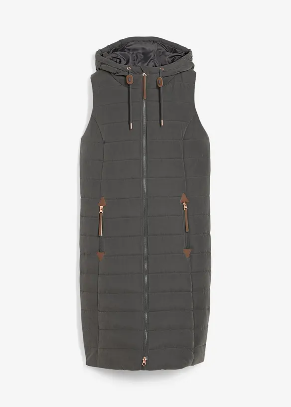 Doudoune longue sans manches, bonprix