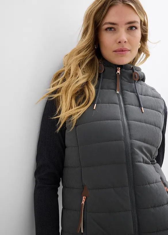 Doudoune longue sans manches, bonprix