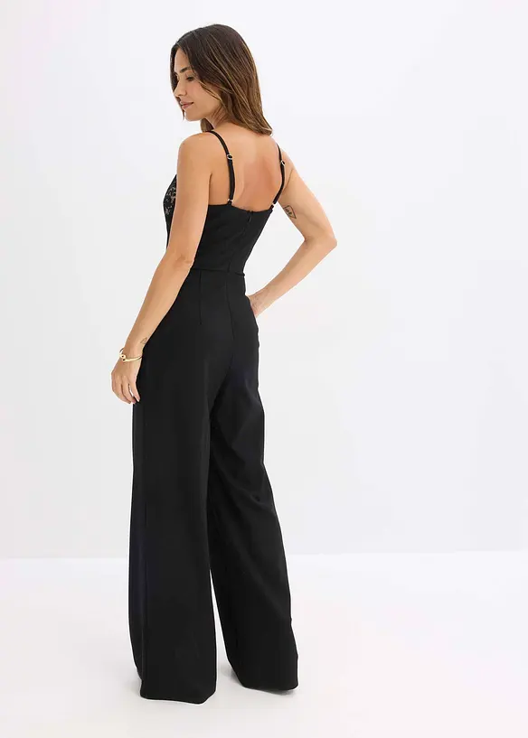 Combinaison en jersey avec dentelle, bonprix