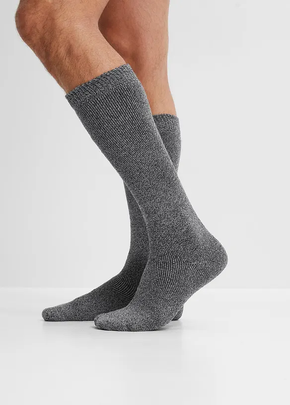 Lot de 3 paires de chaussettes hautes thermiques avec intérieur éponge doux, bonprix