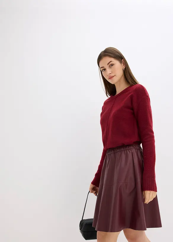 Jupe courte enduite, bonprix