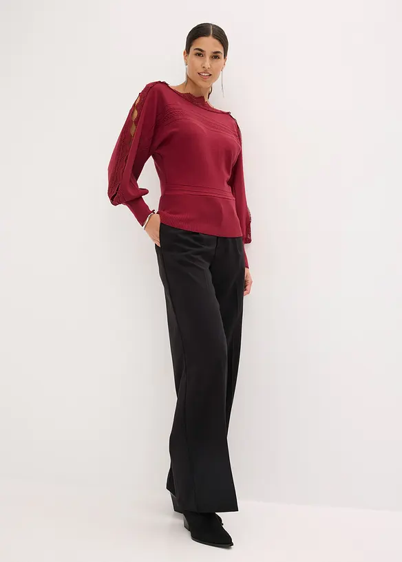 Pull fluide en fine maille de viscose mélangée, bonprix