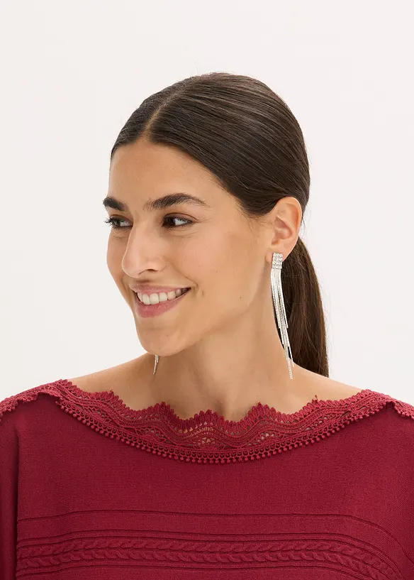 Pull fluide en fine maille de viscose mélangée, bonprix