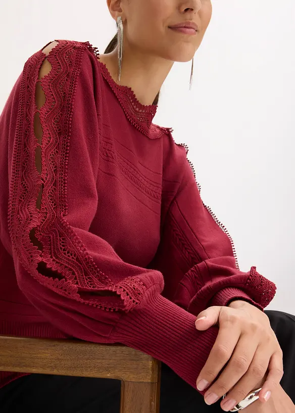 Pull fluide en fine maille de viscose mélangée, bonprix