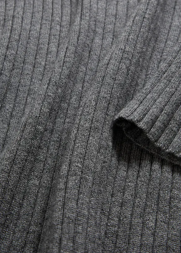 Pull côtelé en laine mérinos, bonprix