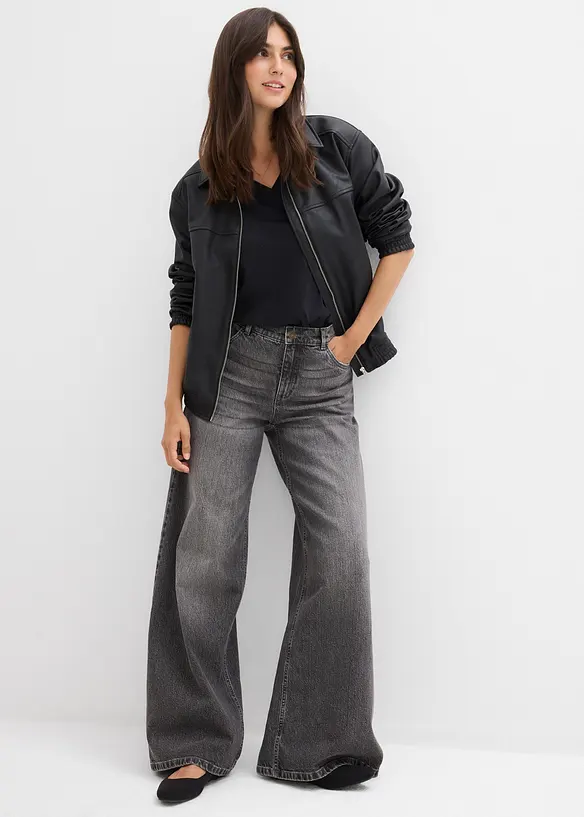 Jean large taille mi-haute, bonprix