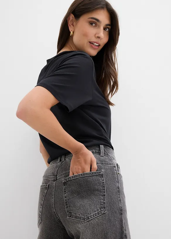 Jean large taille mi-haute, bonprix