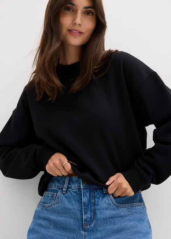Jean barrel taille mi-haute, bonprix