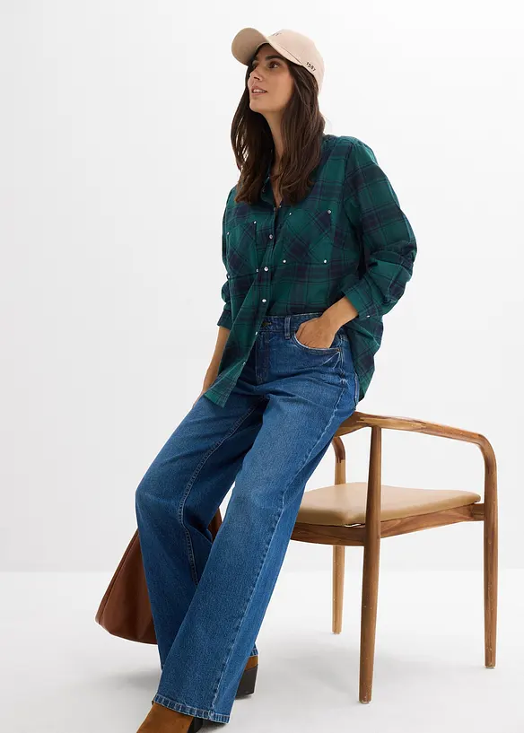 Loose Straight-Jeans Mid Waist, bonprix