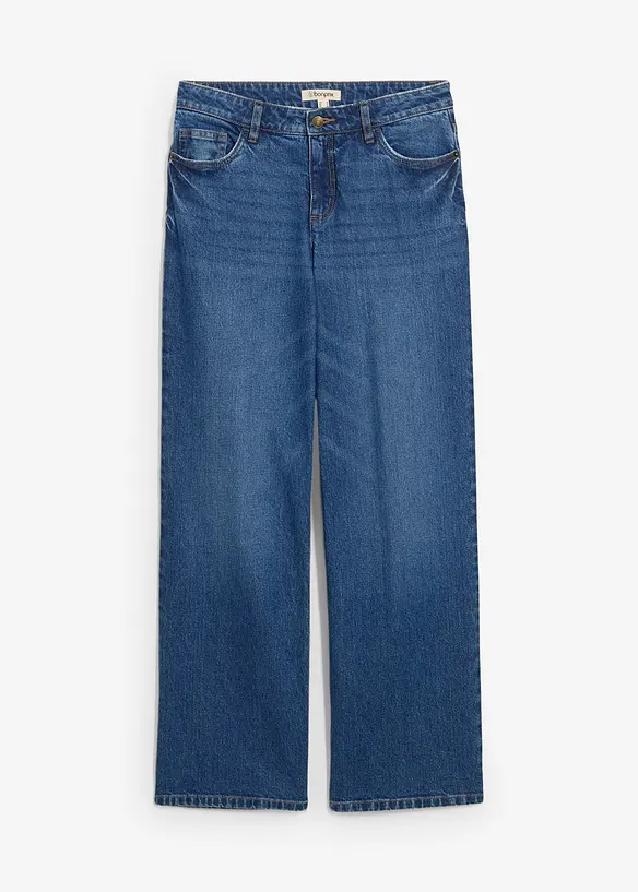 Loose Straight-Jeans Mid Waist, bonprix