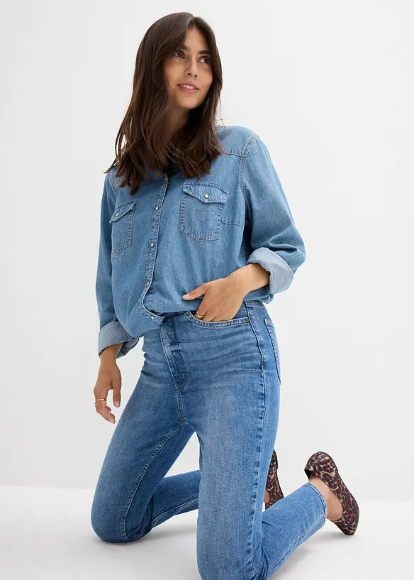 Skinny-Jeans High Waist, Cropped, bonprix