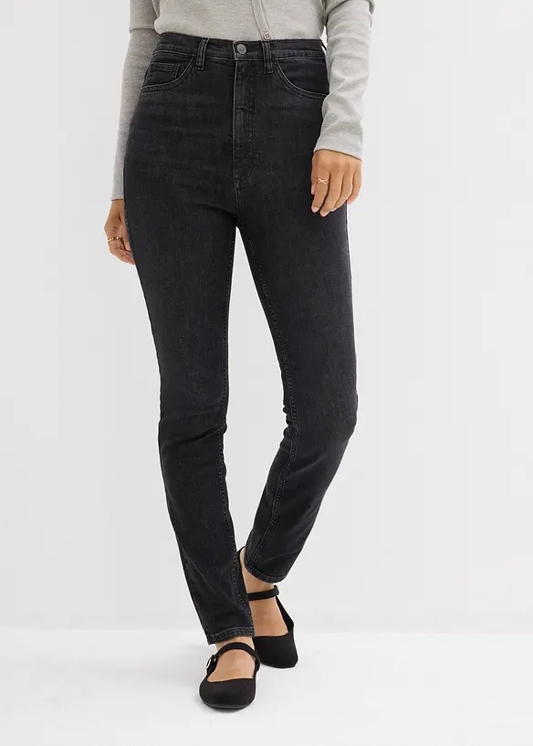 Jean skinny taille haute, cropped, bonprix