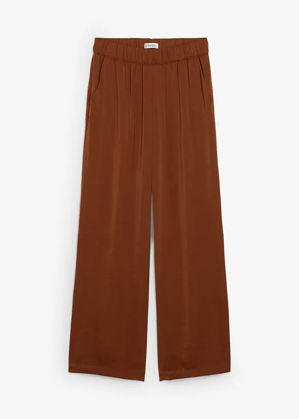 Pantalon palazzo léger et texturé, bonprix