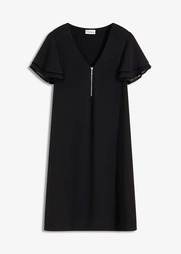 Robe en jersey à manches en crêpe, bonprix