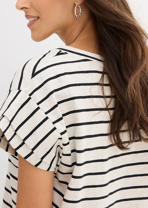 Shirt mit Volantärmeln, bonprix