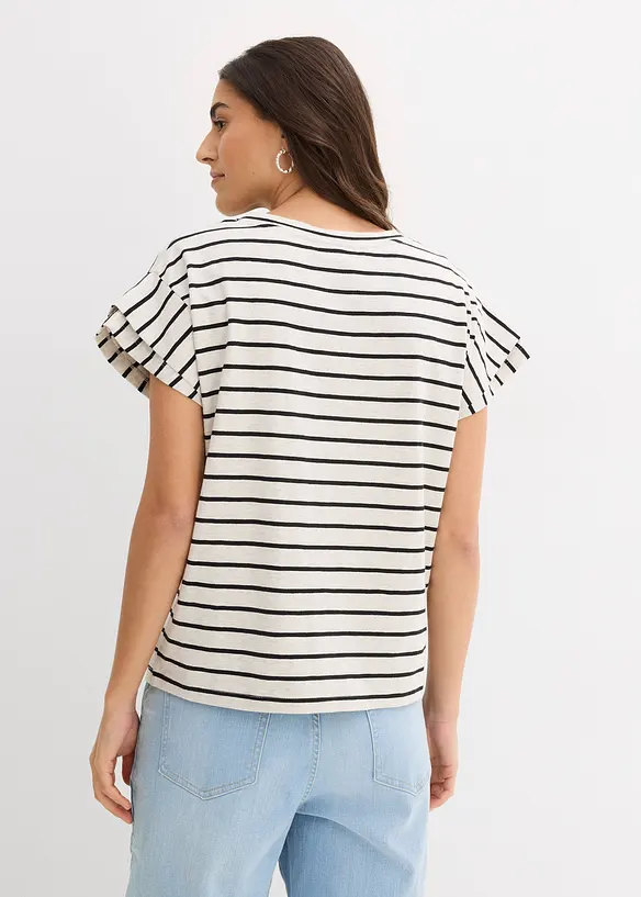 Shirt mit Volantärmeln, bonprix