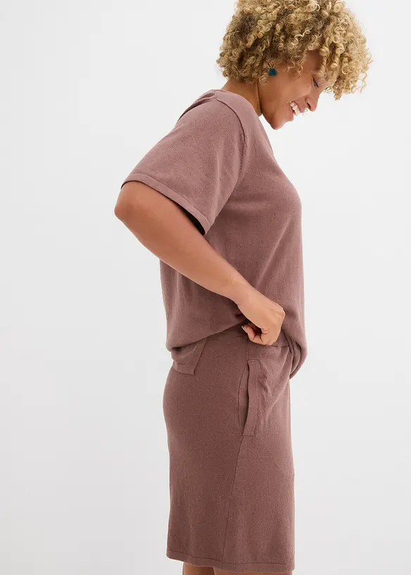 Short en fine maille avec taille élastiquée, bonprix
