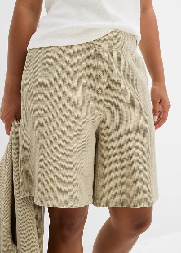 Short 100% coton avec taille élastiquée, bonprix
