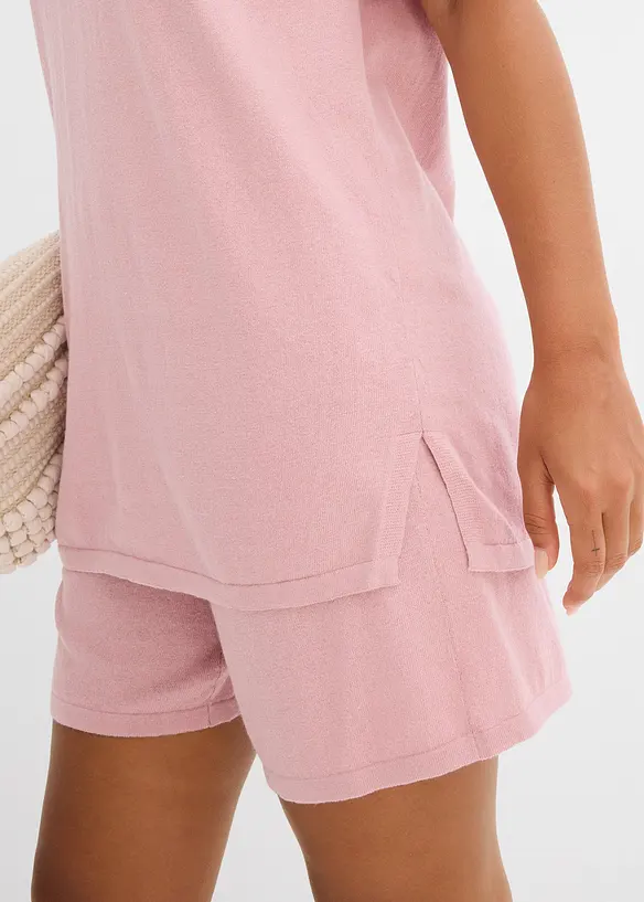 Feinstrickshirt mit Leinen, bonprix