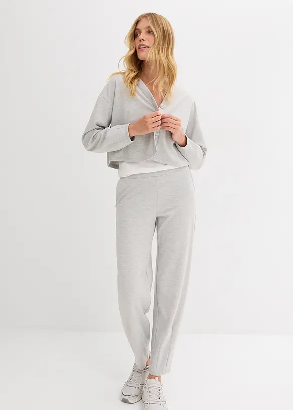 Pantalon barrel en viscose mélangée un peu brillante, bonprix