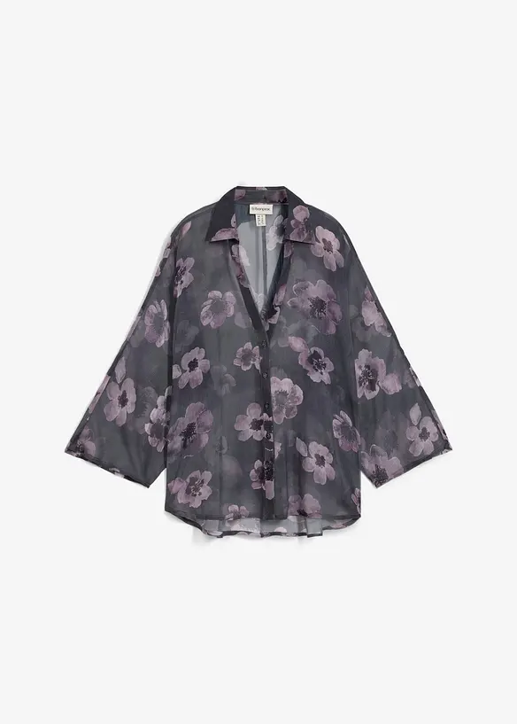 Blouse oversize en crêpe léger, bonprix