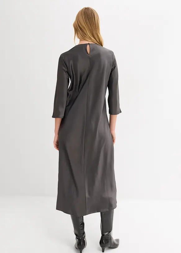 Robe midi en satin brillant, bonprix