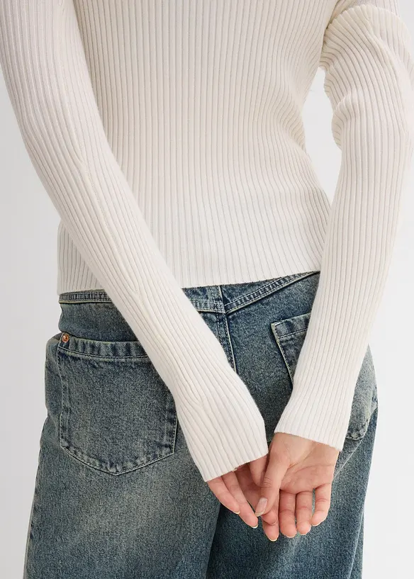 Rippshirt aus softem Viskose-Mix, bonprix