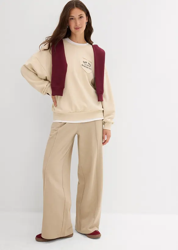 Oversize-Sweatshirt aus weichem Baumwoll-Mix, bonprix